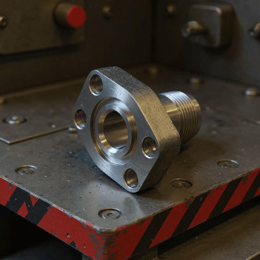 SAE法兰液压连接件主视图